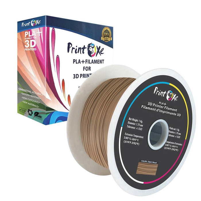 Dark Wood Colour 3D PLA+ / Pro PLA Filament PRINTOXE Filament