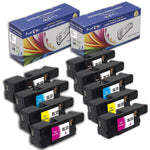 E525W Compatible 2 Sets + Black of 9 Cartridges For Dell PRINTOXE Toner Cartridges