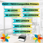 DR223CL and TN227 Sets of Compatible Drums & Toner Set High Yield TN223 - TN-227 for Brother HL L3210CW L3230CDW L3270CDW L3290CDW and MFC L3710CW L3750CDW L3770CDW - Pan Continent Inc. - PRINTOXE