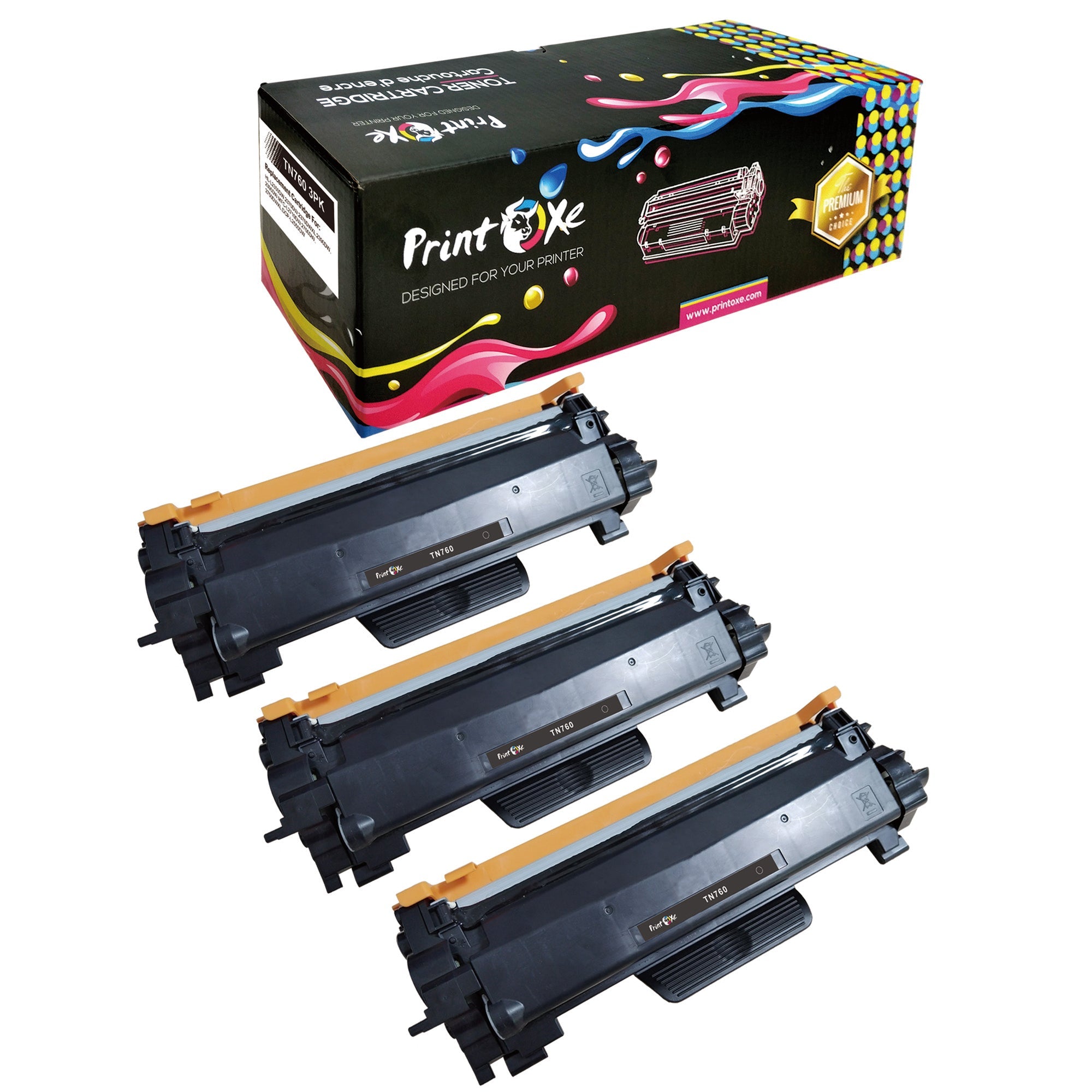 DR730 Drum and 3 TN760 Compatible Toner Cartridges for Brother HL L2350DW L2370DW L2370DWXL L2390DW L2395DW & MFC L2710DW L2730DW L2750DWXL & DCP L2550DW PRINTOXE Drum