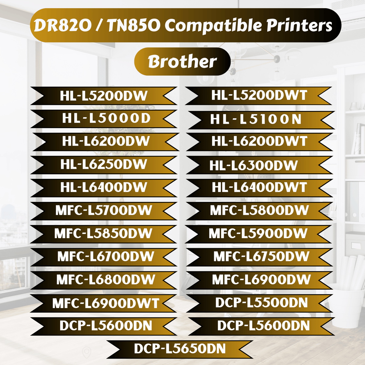 DR820 & 2 TN850 Compatible 3 Units for Brother HL MFC & DCP Series L5000 L5100 L5200 L6200 L6250 L6300 L6400 L5700 L5800 L5850 L5900 L6700 L6750 L6800 L6900 L5500 L5600 L5650 PRINTOXE Toner Cartridges