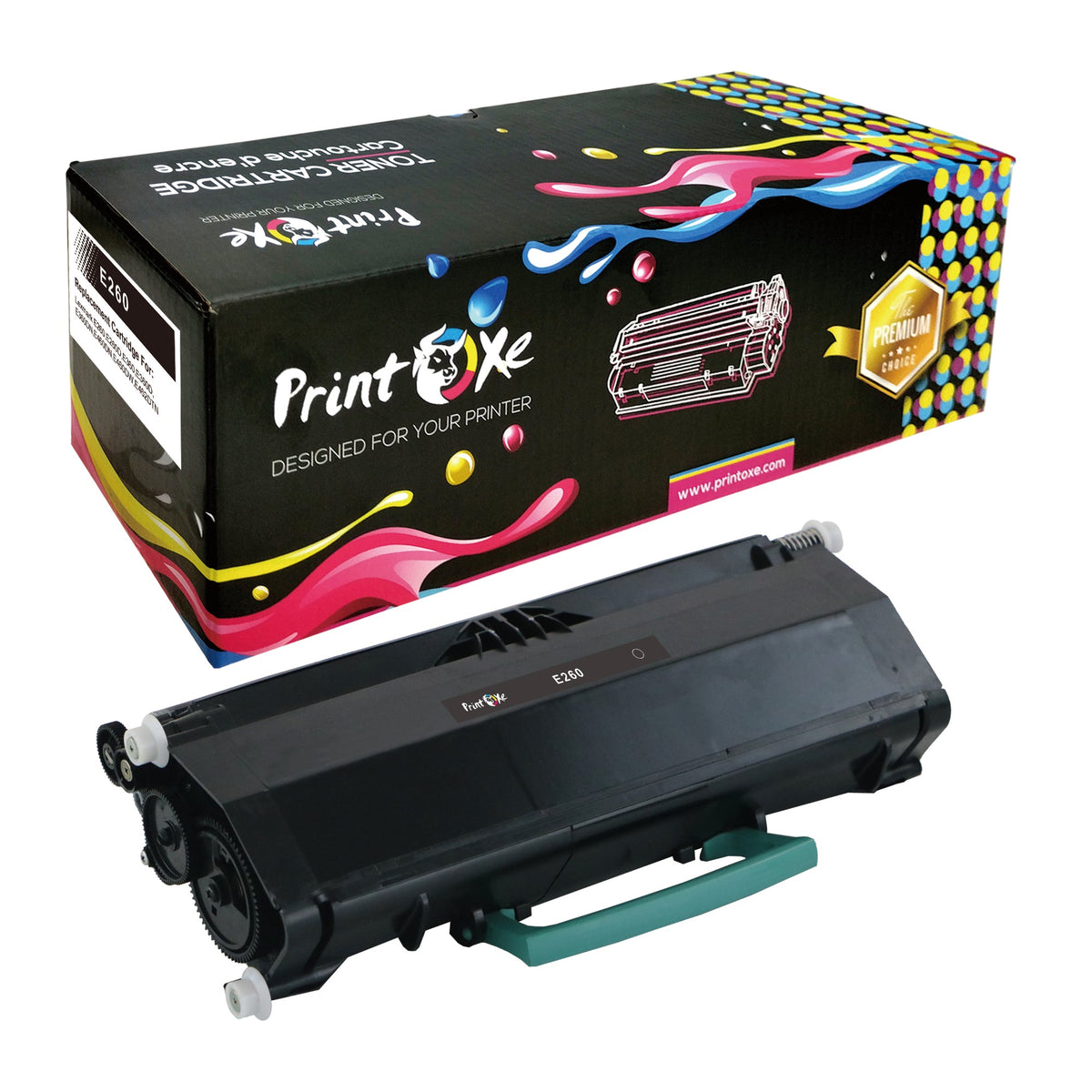 E260A11A Compatible 2 Toner Cartridges for Lexmark E260 E360 E460 E462 PRINTOXE Toner Cartridges