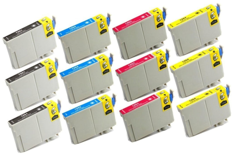 T126 Remanufactured 3 Sets of 12 Ink Cartridges for Epson 126 PRINTOXE Ink Cartridge