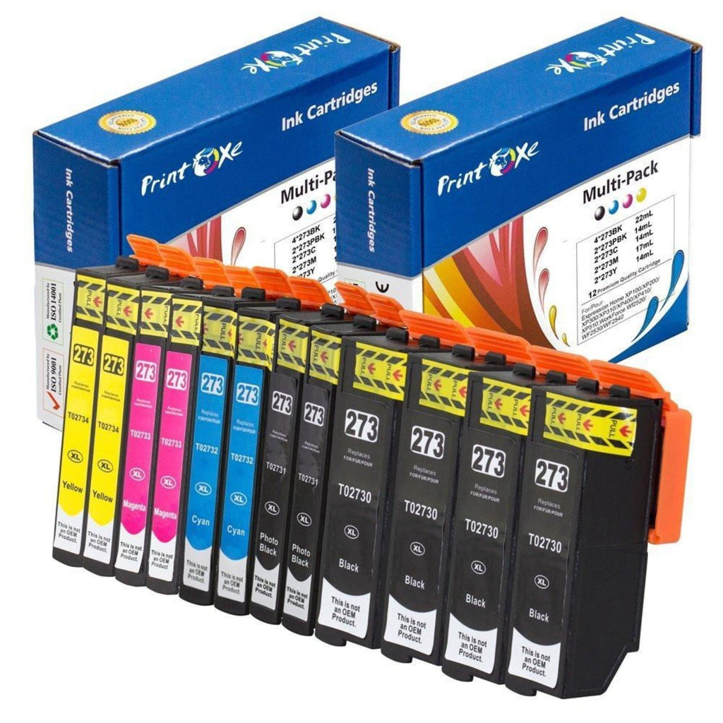 T273 XL Reman 12 High Yield Ink Cartridges For Epson 273 PRINTOXE Ink Cartridge