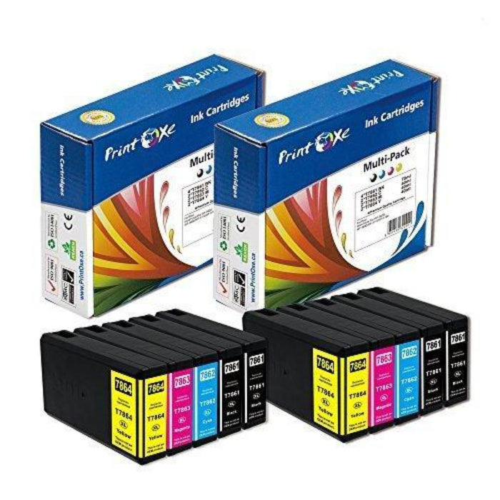 T786 Remanufactured 10 Ink Cartridges 786 for Epson WorkForce Pro WF - 5620 , 5690 , 4630 , 4640 , 5110 , & 5190 Printers PRINTOXE Ink Cartridge