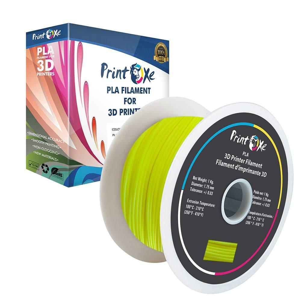 Fluorescent Yellow Colour 3D PLA Printer Filament 1.75-1Kg Spool PRINTOXE Filament
