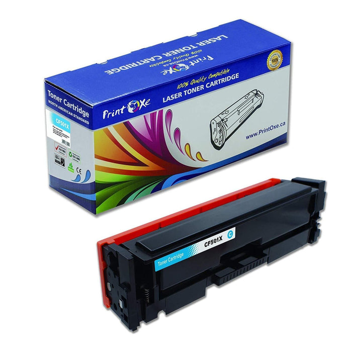 CF501X Cyan 202X Compatible High Yield for HP 202A CF501A For HP Color LaserJet Pro M254 M254dw M254nw and MFP M281cdw M281fdn M281fdw M280 M280nw PRINTOXE Toner Cartridges