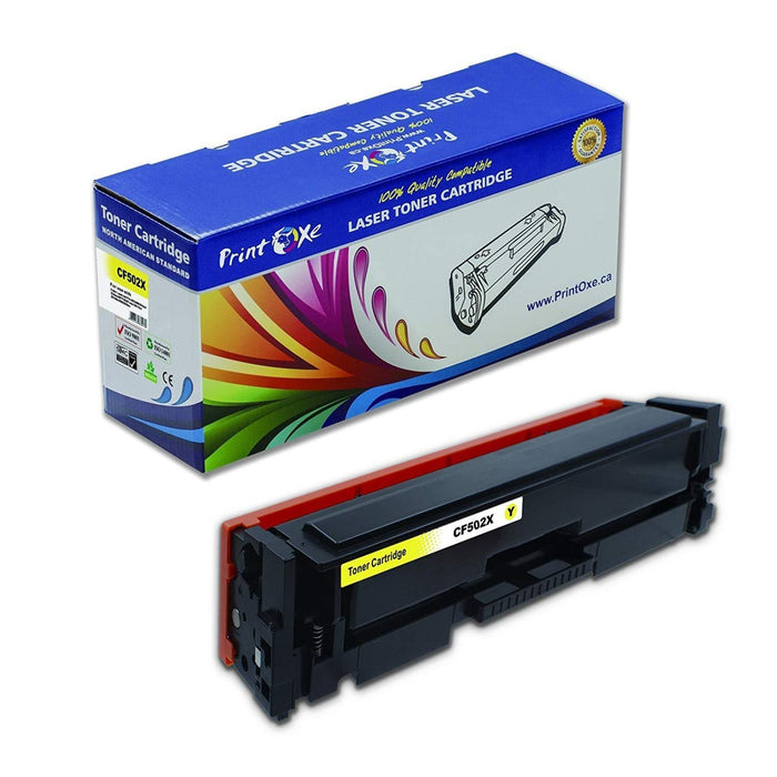 CF502X Yellow 202X Compatible High Yield for HP 202A CF502A For HP Color LaserJet Pro M254 M254dw M254nw and MFP M281cdw M281fdn M281fdw M280 M280nw PRINTOXE Toner Cartridges