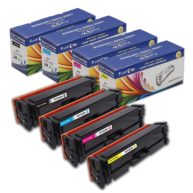 204A Compatible Set of 4 Toners CF510A CF511A CF512A CF513A for HP PRINTOXE Toner Cartridges