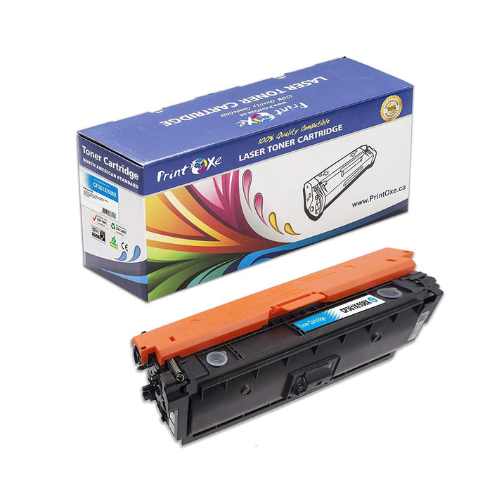 508X CF361X Compatible Cyan Toner Cartridge High Yield of 508A / CF361A for HP Color Laserjet Enterprise M533 | M552 | M553n | 553X | M553dn | MM552dn | M577f | M577 PRINTOXE Toner Cartridges