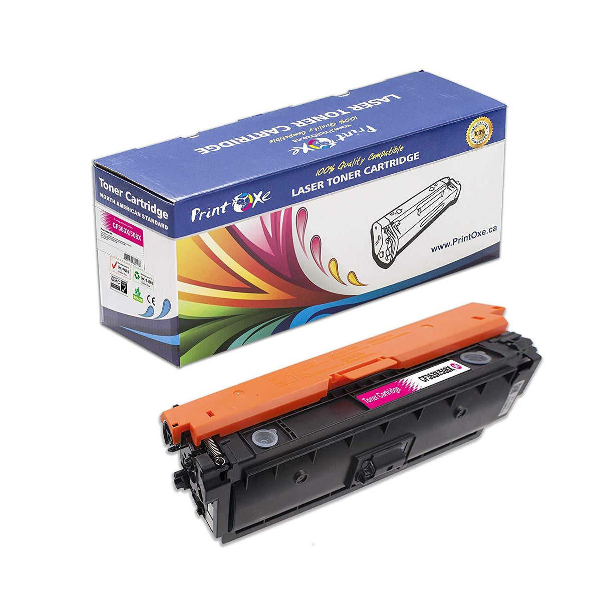 508X CF363X Compatible Mgenta Toner Cartridge High Yield of 508A / CF363A for HP Color Laserjet Enterprise M533 | M552 | M553n | 553X | M553dn | MM552dn | M577f | M577 PRINTOXE Toner Cartridges