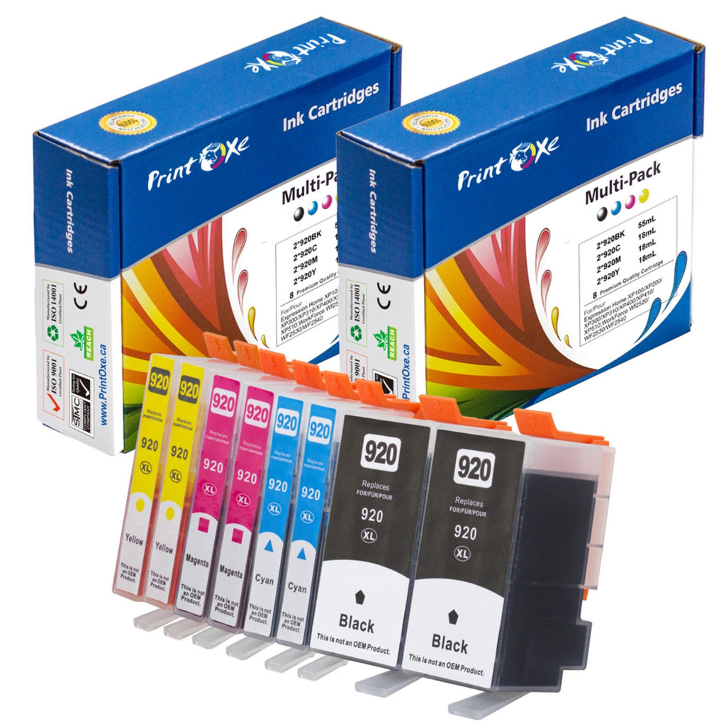 920 XL Compatible 2 Sets of 8 Ink Cartridges for HP PRINTOXE Ink Cartridge
