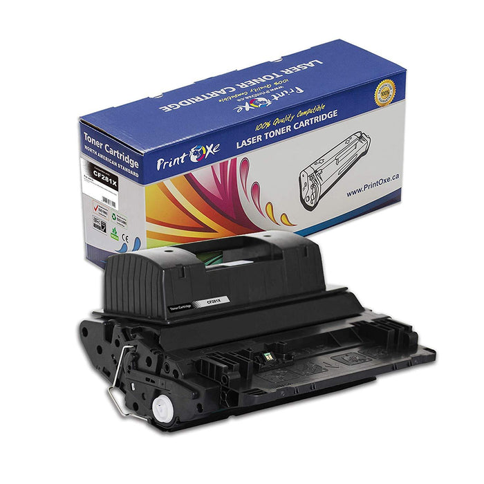 CF281X Compatible Toner Cartridge HY Version of CF281A - 81X Yield 25K Pages for HP LaserJet Enterprise M630 M605n M605dn M605X M606dn M606X MFP M630dn M630f M630h Flow and MFP M630z M630h PRINTOXE Toner Cartridges