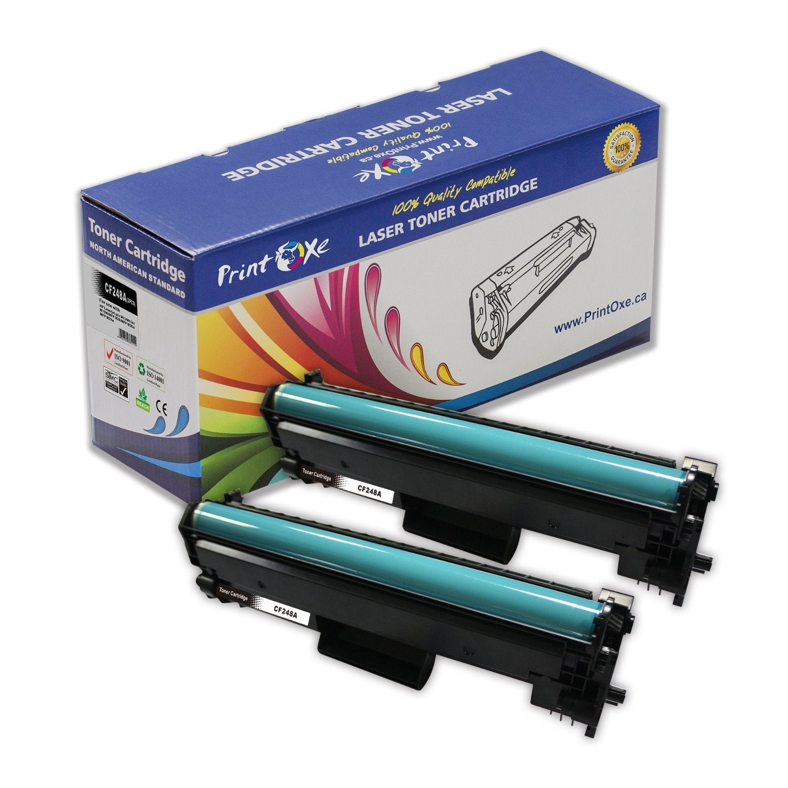 ONLYU 2-Pack CF248A 48A Toner Cartridge For HP LaserJet Pro M15a, M15w, M28a, M28w – With New Chip