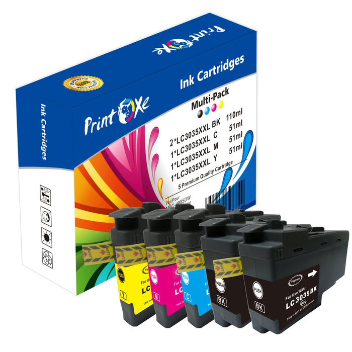 LC3035 XXL Compatible Set + BLK Ink Cartridges LC 3035 High Yield for Brother MFC J995DW / J815DW / J805DW / J805XLDW PRINTOXE Ink Cartridge