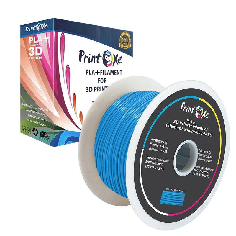 Light Blue 3D PLA+ / Pro PLA Filament 1 Kg Net on Spool PRINTOXE Filament