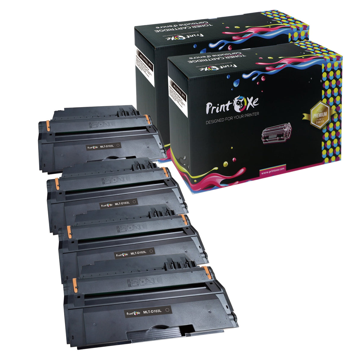 MLT-D103L Compatible 2 Toner Cartridges D103L for SAMSUNG ML 2950 2951 2950ND 2951D 2955 2955ND 2955DW 2956DW 2956ND and SCX 4729 4729FD 4729FW 470XND 4728FD 4728HN PRINTOXE Toner Cartridges