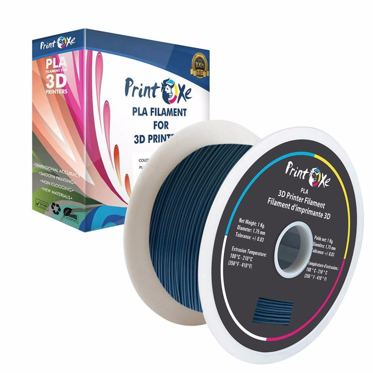 Navy Blue PLA 3D Printer Filament 1.75-1Kg Spool PRINTOXE Filament