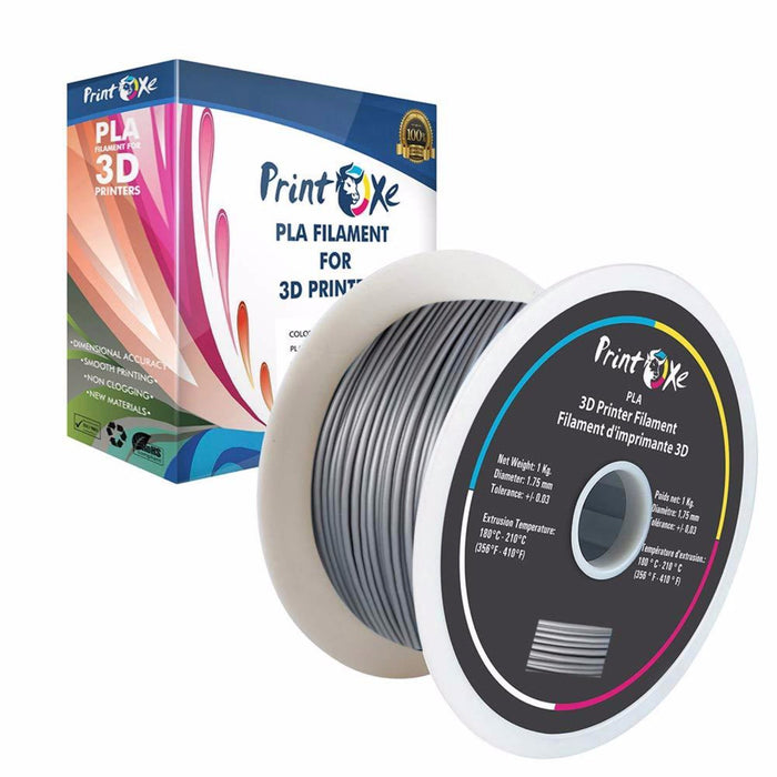 Silver PLA 3D Printer Filament 1.75-1Kg Spool PRINTOXE Filament