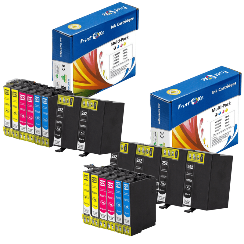 T252 XL Ink Cartridges For Epson WF 3620 3640 7610 7620 (Non OEM) - Pan Continent Inc. - PRINTOXE