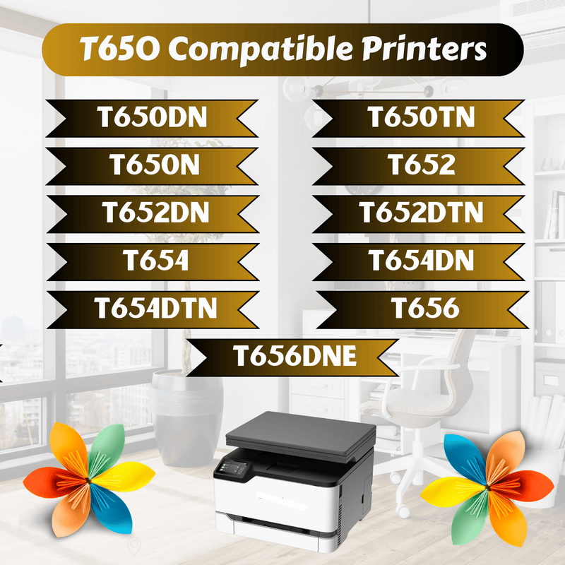 T650H21A / T650H11A / T650A11A Compatible Toner Cartridge Yield 25K Pages for Lexmark T650DN T650DTN T650N T652 T652DN T652DTN T654 T654DN T654DTN T656 T656DNE - Pan Continent Inc. - PRINTOXE