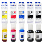 T774 T664 Compatible Refill Set plus Black of 5 Pigment Ink Bottles PRINTOXE Refill Bottles