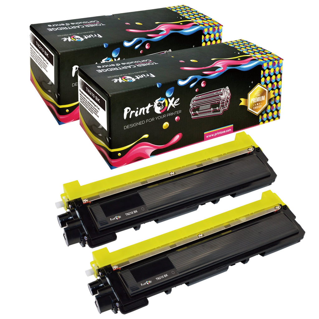 TN210 Compatible Black 2 Cartridges TN 210 for Brother MFC-9010CN MFC-9120CN MFC-9320CW and HL-3040CN HL-3070CW - Pan Continent Inc. - PRINTOXE