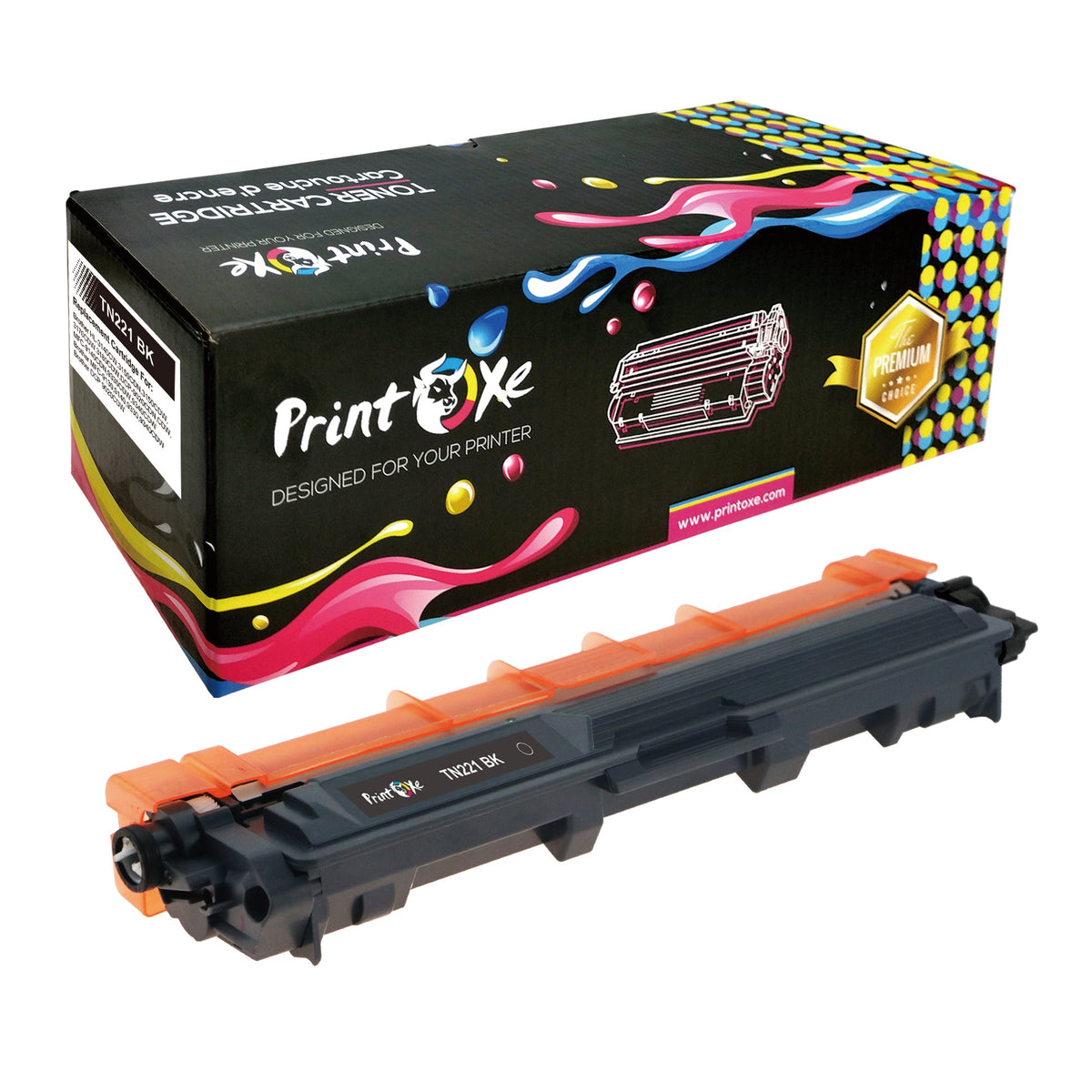 TN221 / TN225 Compatible 2 Black Toner Cartridges for Brother HL 3140CW 3150CDN 3150CDW 3170CDW 3180CDW / DCP 9020 9020CDW 9020CDW / MFC 9130CW 9140CDN 9140CDW 9330CDW 9340CDW PRINTOXE Toner Cartridges