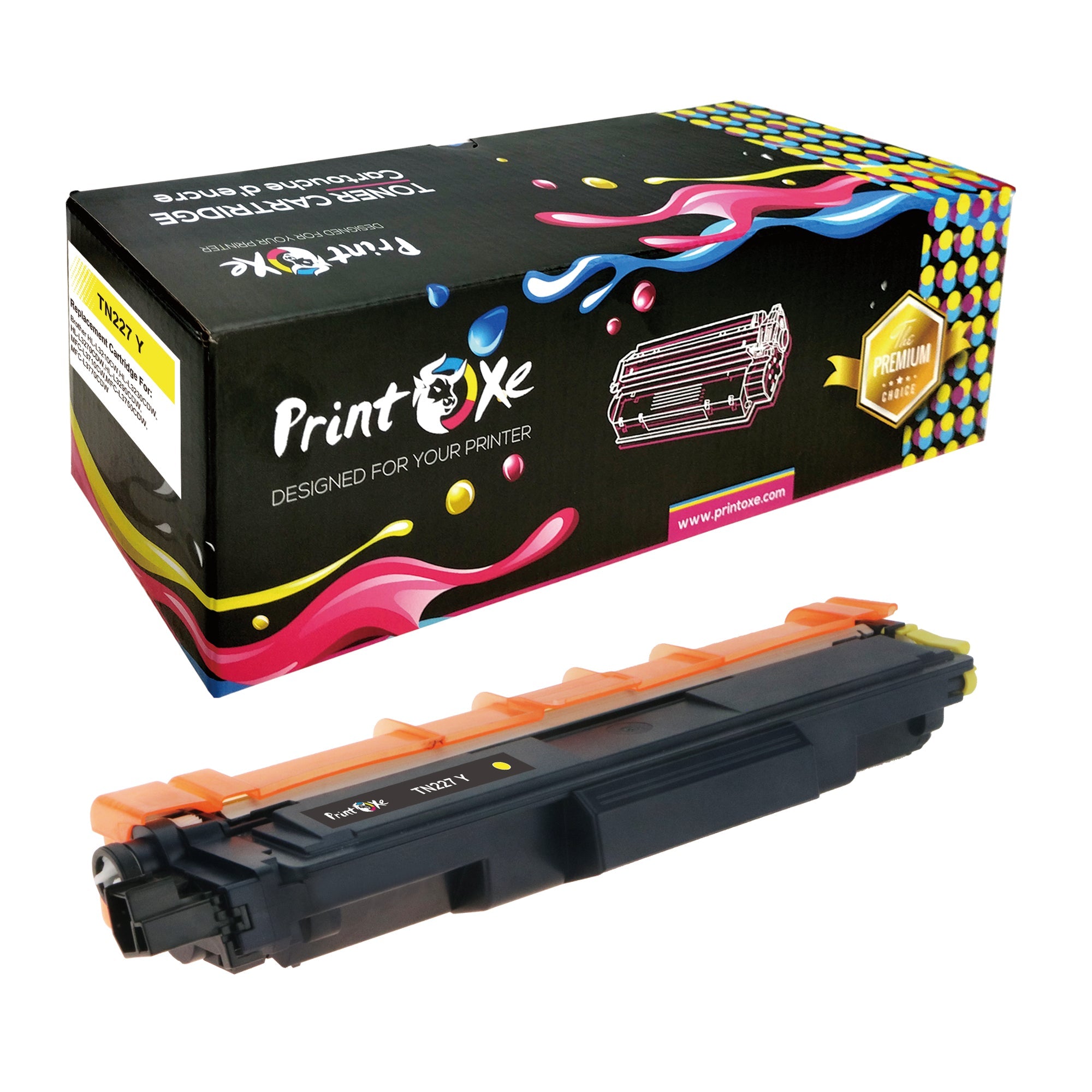 TN227 Compatible 5 Toner Cartridges High Yield High Yield TN223 - TN-227 for Brother HL L3210CW L3230CDW L3270CDW L3290CDW and MFC L3710CW L3750CDW L3770CDW PRINTOXE Toner Cartridges