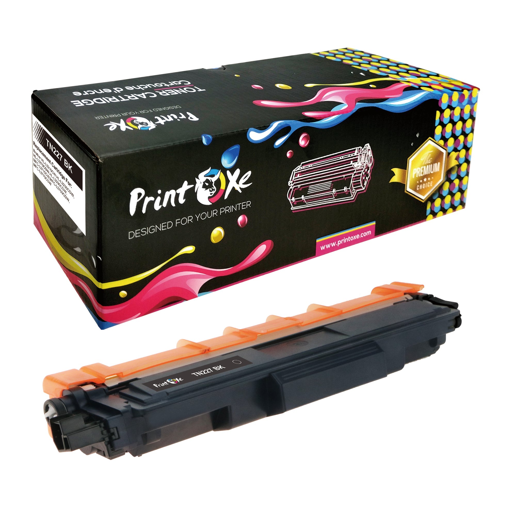 TN227 Compatible 5 Toner Cartridges High Yield High Yield TN223 - TN-227 for Brother HL L3210CW L3230CDW L3270CDW L3290CDW and MFC L3710CW L3750CDW L3770CDW PRINTOXE Toner Cartridges