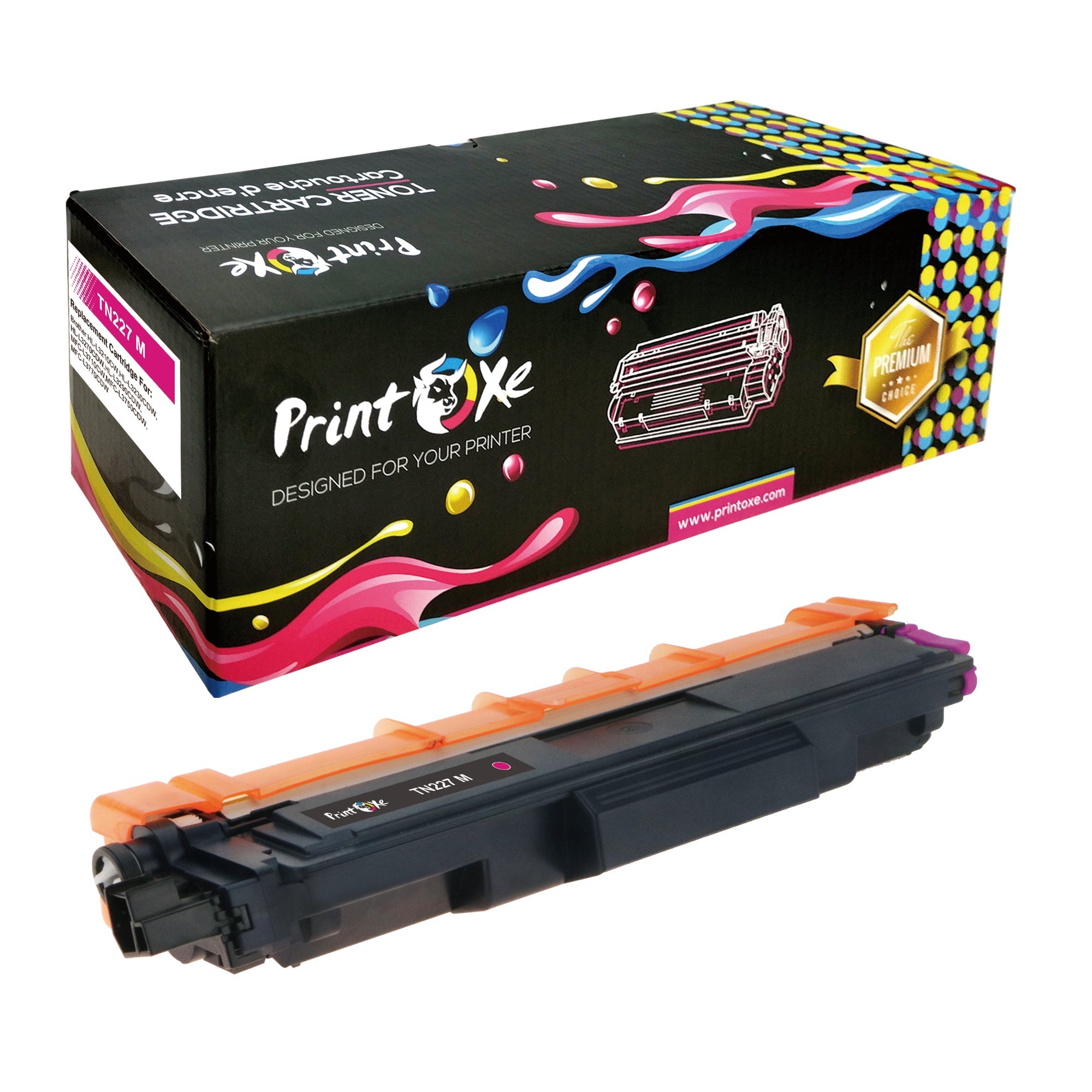 TN227 Compatible 5 Toner Cartridges High Yield High Yield TN223 - TN-227 for Brother HL L3210CW L3230CDW L3270CDW L3290CDW and MFC L3710CW L3750CDW L3770CDW PRINTOXE Toner Cartridges