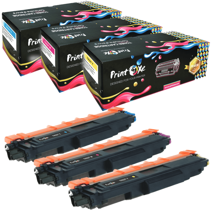 TN227 Compatible Colour Bundle of 3 Toner | Cyan Magenta & Yellow | High Yield TN223 - TN-227 for Brother HL L3210CW L3230CDW L3270CDW L3290CDW and MFC L3710CW L3750CDW L3770CDW PRINTOXE Toner Cartridges