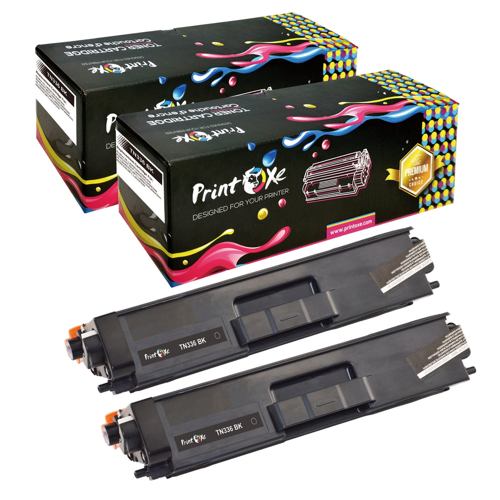 TN336 Compatible Black 2 Toner Cartridges for Brother TN 336 PRINTOXE Toner Cartridges