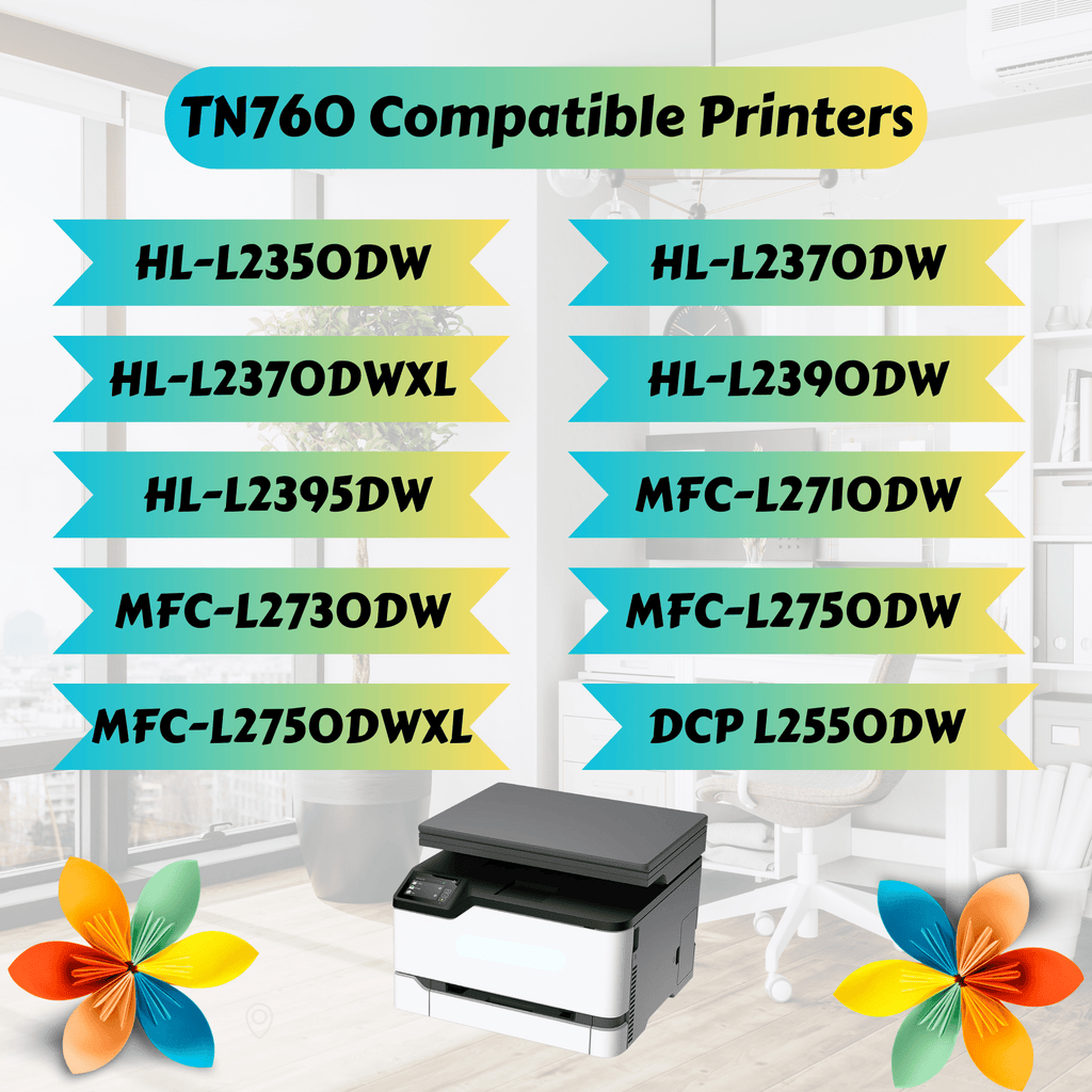 TN760 Compatible 3 Cartridges High Yield TN730 / TN-760 for Brother HL L2350DW L2370DW L2370DWXL L2390DW L2395DW & MFC L2710DW L2730DW L2750DWXL & DCP L2550DW - Pan Continent Inc. - PRINTOXE