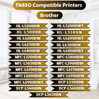 TN850 Compatible 10 Cartridges TN-850 for Brother HL MFC & DCP Series L5000 L5100 L5200 L6200 L6250 L6300 L6400 L5700 L5800 L5850 L5900 L6700 L6750 L6800 L6900 L5500 L5600 L5650 PRINTOXE Toner Cartridges