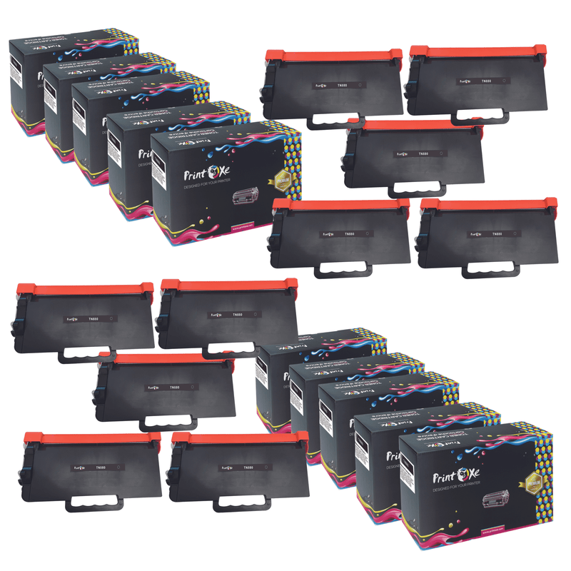 TN880 Compatible 10 Toner Cartridges TN 880 for Brother HL MFC & DCP Series L5000 L5100 L5200 L6200 L6250 L6300 L6400 L5700 L5800 L5850 L5900 L6700 L6750 L6800 L6900 L5500 L5600 L5650 - Pan Continent Inc. - PRINTOXE