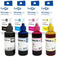 Universal Ink Refill Set of 4 Bottles 370 Desktop CISS & Cartridges Printers (Refill Kit Not Included) Canon & HP Models 61 60 62 63 64 65 950 951 564 920 901 902 952 XL and Many Others PRINTOXE Refill Bottles