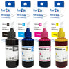 Universal Ink Refill Set of 4 Bottles 370 for HP & Canon Desktop PRINTOXE Refill Bottles