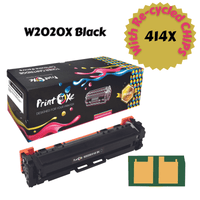 W2020X / 414X Black With Chip Compatible High Yield Toner Cartridge of W2020A for HP Color LaserJet Pro M454dn M454dw M479dw M479fdn M479fdw PRINTOXE Toner Cartridges