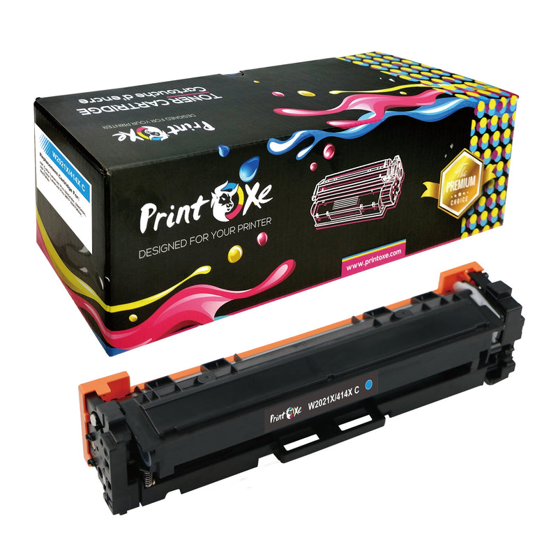 W2021X / 414X Cyan {Without Chip} Compatible High Yield of W2021A HP PRINTOXE Toner Cartridges