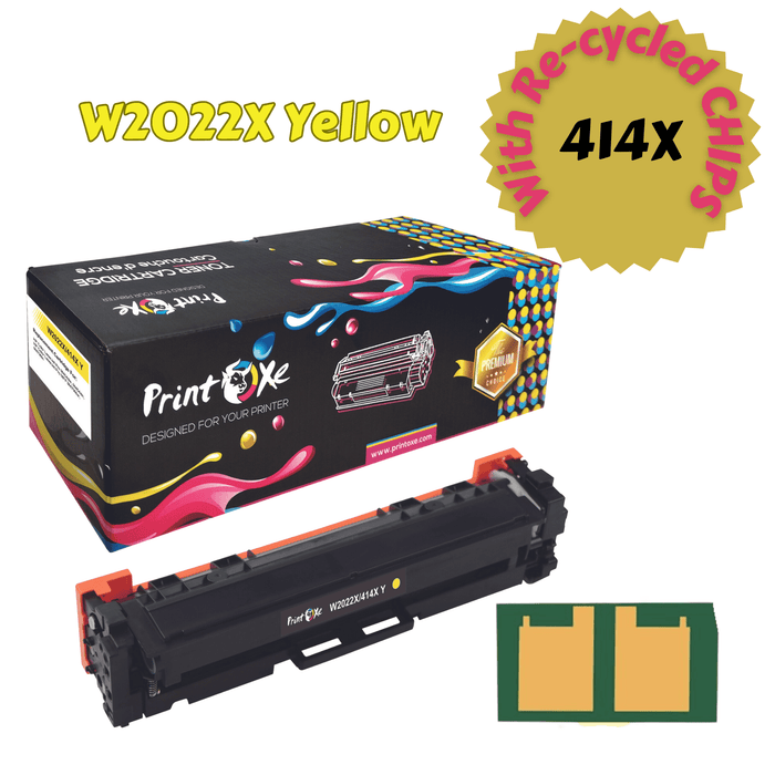 W2022X / 414X Yellow With Chip Compatible High Yield of W2022A for HP Color LaserJet Pro M454dn M454dw M479dw M479fdn M479fdw PRINTOXE Toner Cartridges