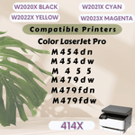 W2023X / 414X Magenta With Chip Compatible High Yield of W2023A for HP Color LaserJet Pro M454dn M454dw M479dw M479fdn M479fdw - Pan Continent Inc. - PRINTOXE
