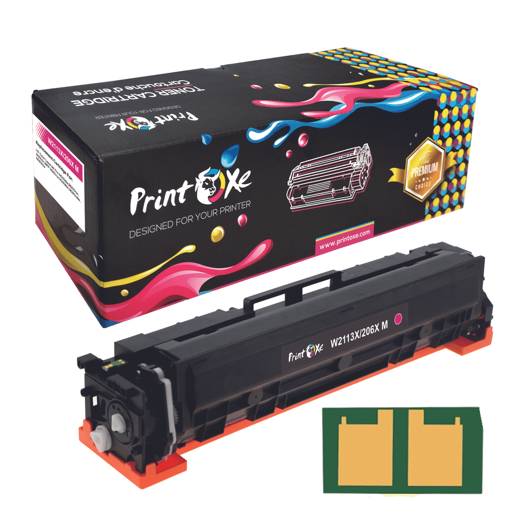 W2113X / 206X With Chip Compatible Magenta Laser Toner Cartridge for HP Color LaserJet Pro M255dw M255nw & MFP M282nw MFP M283cdw M283fdn M283fdw - Pan Continent Inc. - PRINTOXE