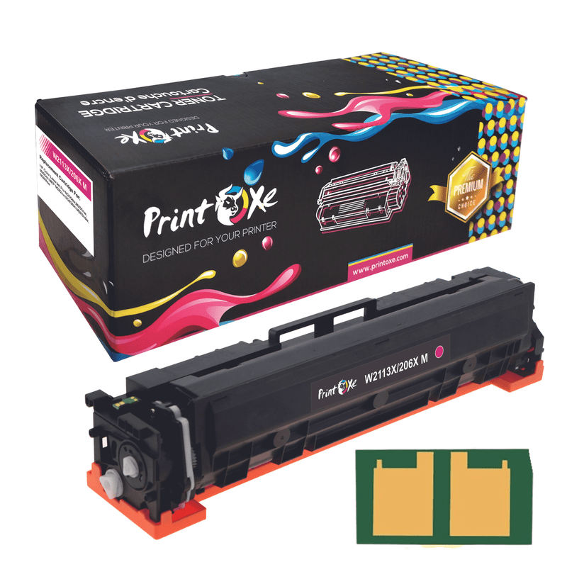 W2113X / 206X With Chip Compatible Magenta Laser Toner Cartridge for HP Color LaserJet Pro M255dw M255nw & MFP M282nw MFP M283cdw M283fdn M283fdw - Pan Continent Inc. - PRINTOXE