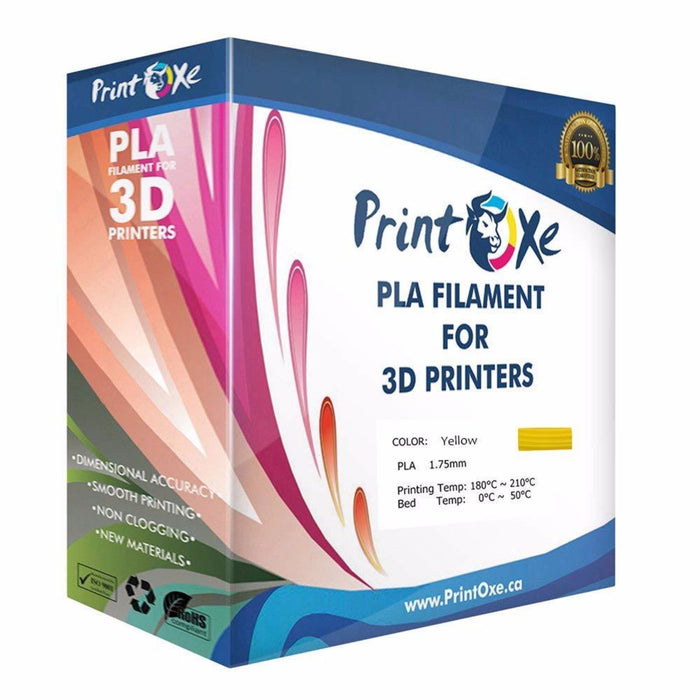 Yellow PLA 3D Printer Filament 1.75-1Kg Spool PRINTOXE Filament