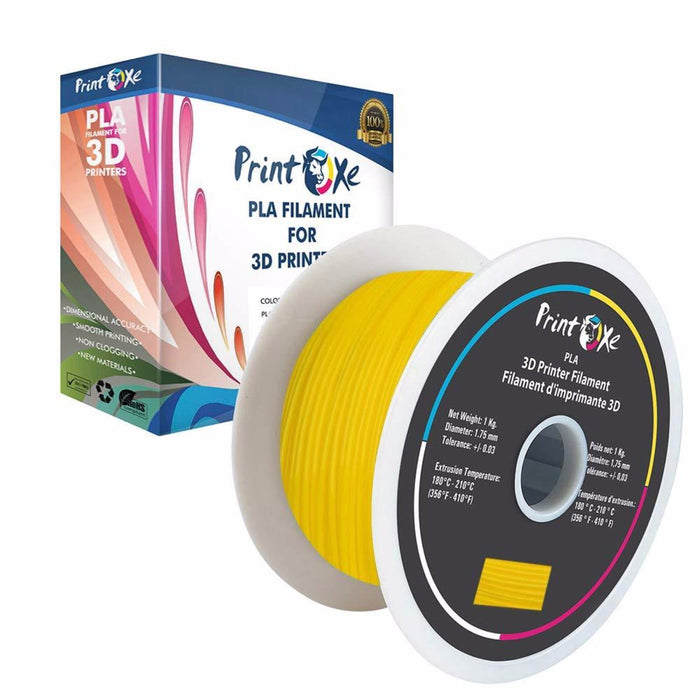 Yellow PLA 3D Printer Filament 1.75-1Kg Spool PRINTOXE Filament